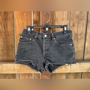 Levi's Charcoal Denim Cut-Offs